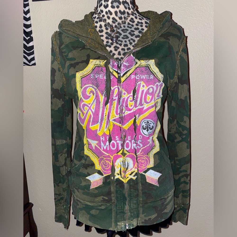 Affliction reversible zip-up - Picture 2 of 8